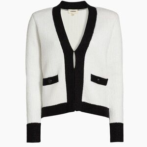 L'Agence Jinny Sequin Ivory Cardigan NWT